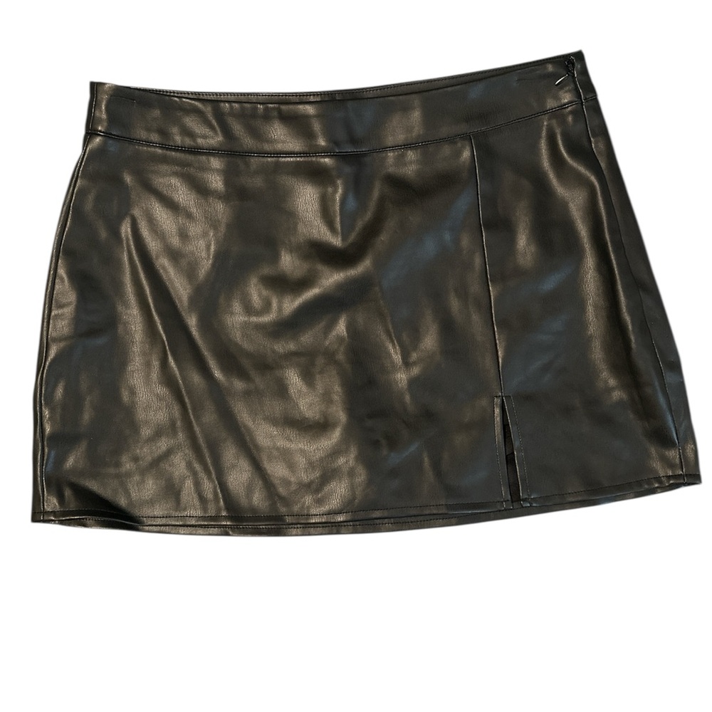 Aeropostale Black Faux Leather Mini Skirt